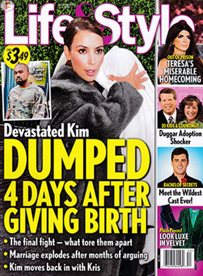 Kim Kardashian abandonada 4 dias despues del parto lifeandstyle