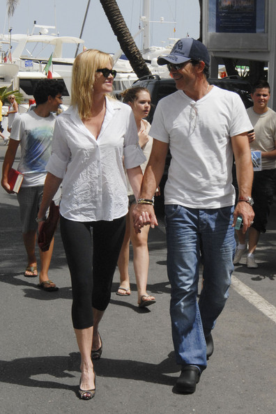 Melanie Griffith Antonio Banderas smiling Spain 2010