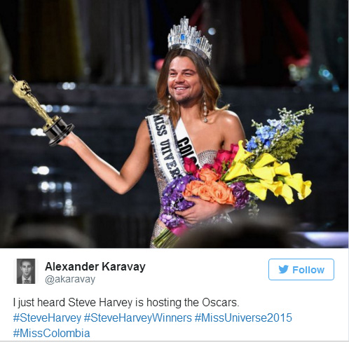 meme leo dicaprio oscars miss universo 2015 harvey