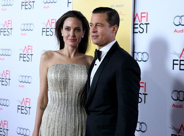 Angelina Jolie Brad Pitt Aud Celebrates AFI