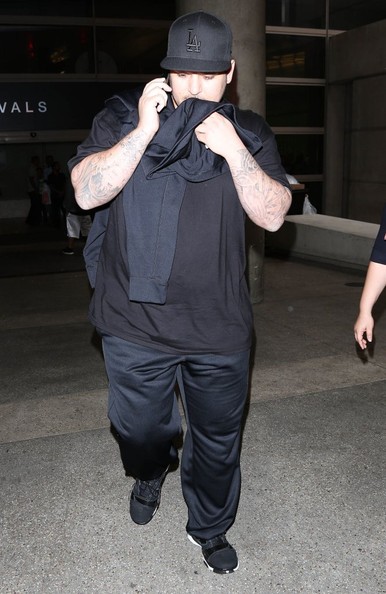 rob kardashian LAX airport 2014jpg