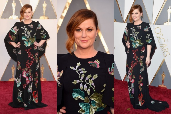 amy poehler red carpet oscars 2016