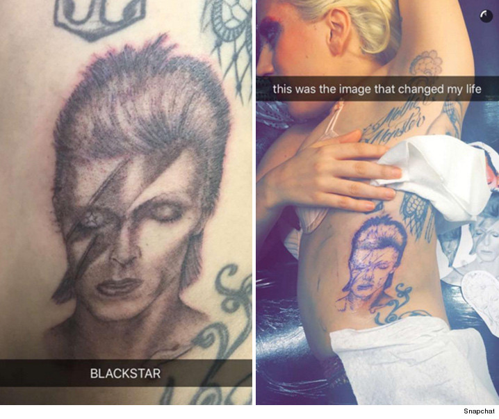 gaga tattoo david bowie stardust snapchat 4