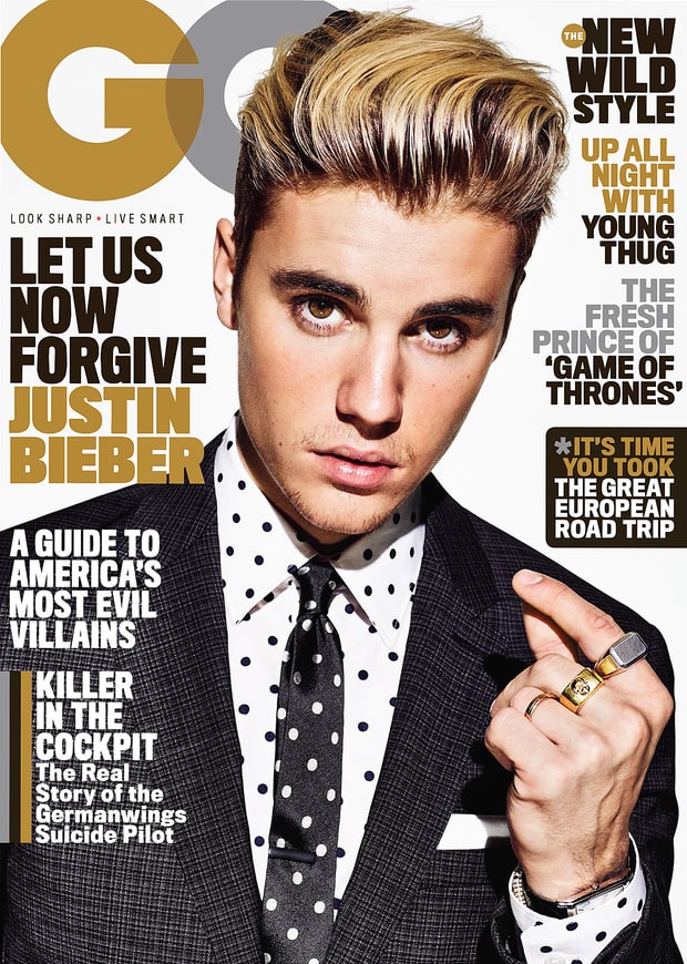 justin bieber gq cover preview