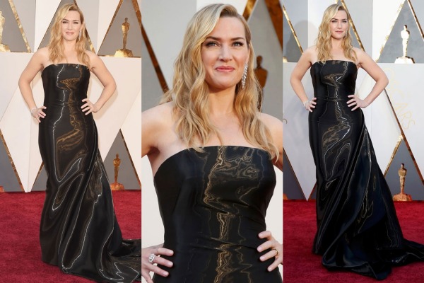 kate winslet red carpet oscars 2016