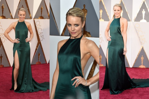 rachel mcadams red carpet oscars 2016