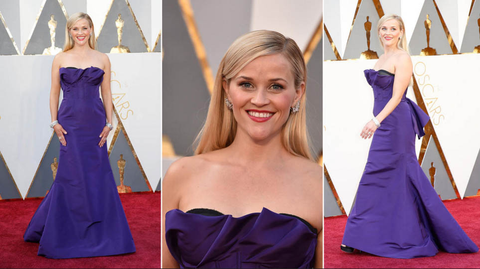 reese witherspoon red carpet oscars 2016