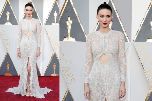 rooney mara red carpet 2016 oscars