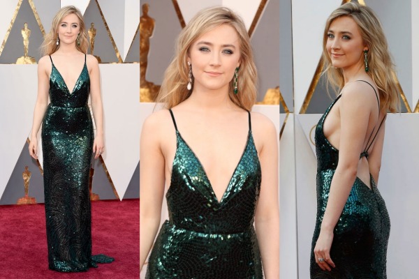 saoirse ronan red carpet oscars 2016