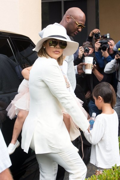 Khloe Kardashian Lamar odom Church Easter