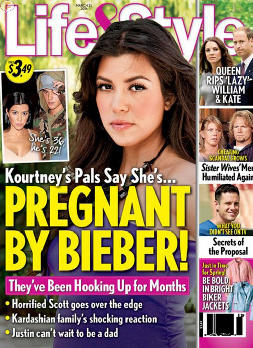Kourtney Kardashian pregnant by bieber