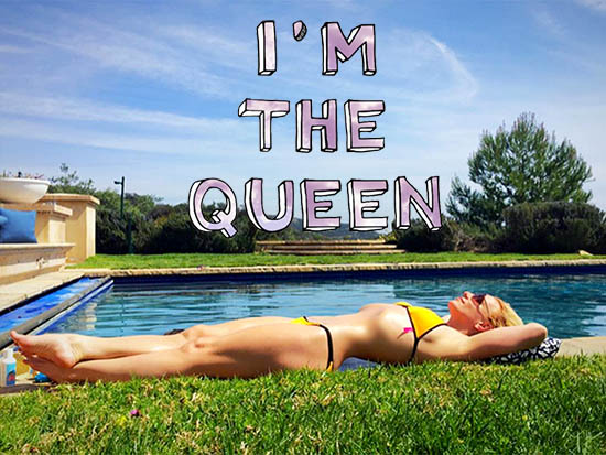 britney spears yellow bikini queen