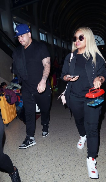 Rob Kardashian Blac Chyna airport 1