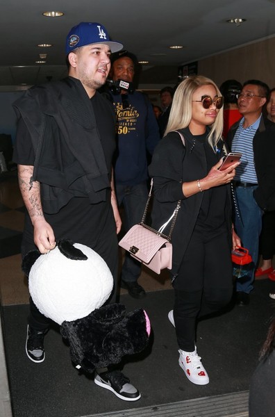 Rob Kardashian Blac Chyna airport