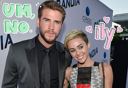 liam hemsworth and miley cyrus are not engaged