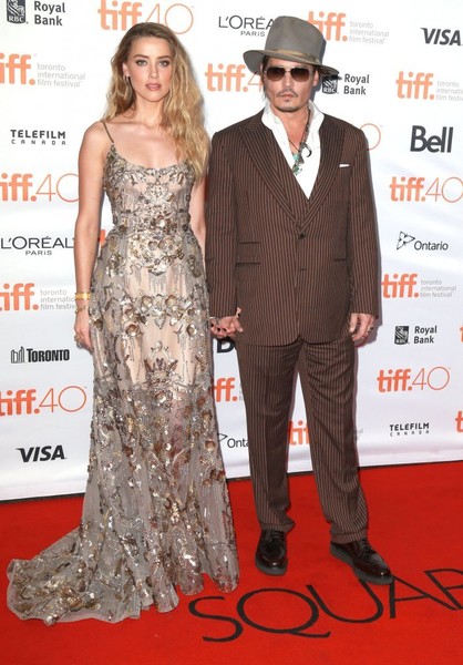 Johnny Depp Amber Heard red carpet