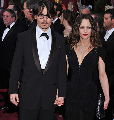 Johnny Depp Vanessa Paradis red carpet 2008