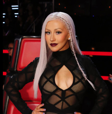 christina aguilera new look lilac hair