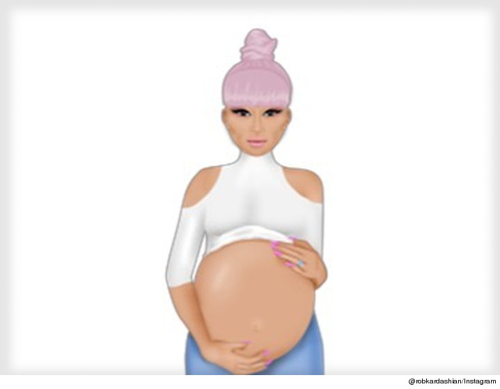 rob kardashian emoji blac preggo instagram