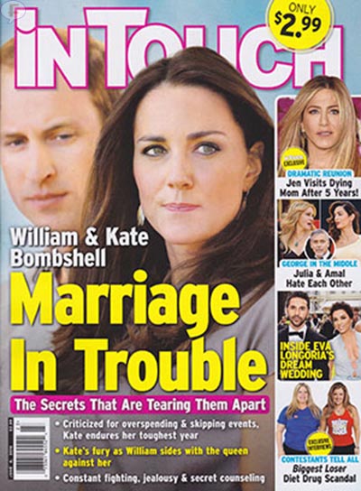 william kate marriage trouble intouch