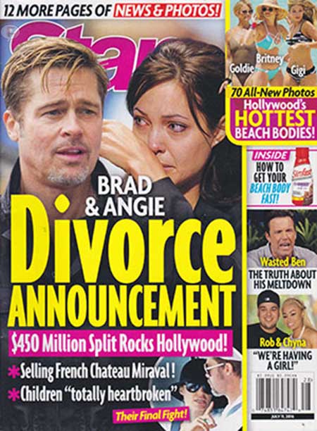 brad pitt angelina jolie anuncian divorcio star