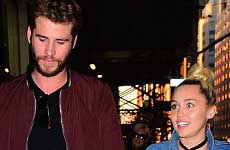 Miley Cyrus y Liam Hemsworth cita en SoHo – LOVE!