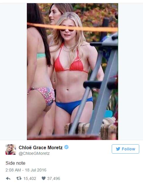 chloe tweet bikini blue
