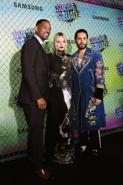 Jared Leto Margot Robbie Will Smith Samsung Celebrates Premiere Suicide