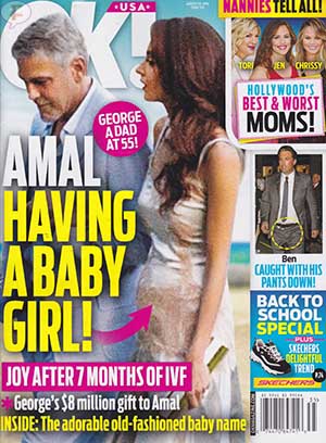 amal clooney preggo baby girl ok