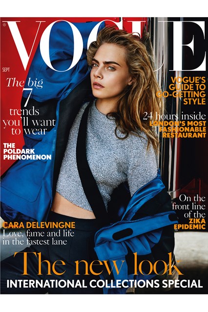 cara delevigne Vogue Sep16 Cover