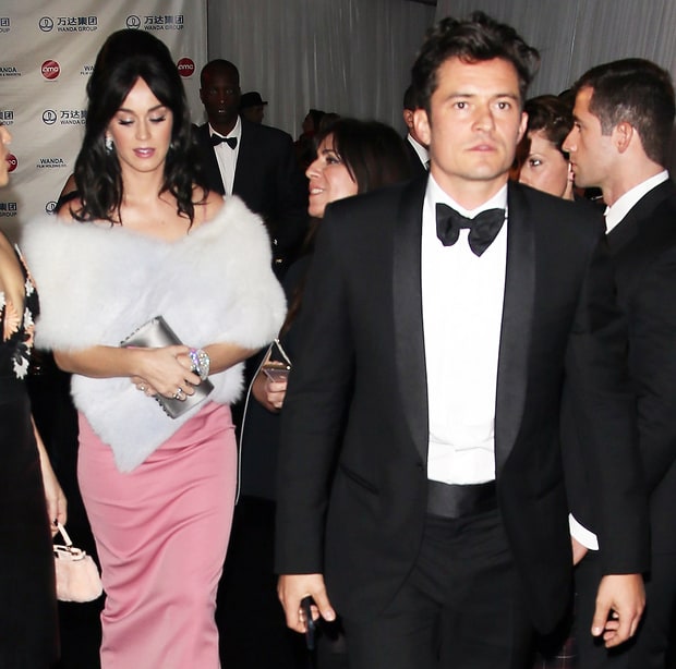 orlando bloom katy perry leaving golden globes 2016