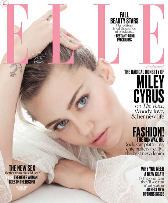 Miley Cyrus elle october cover