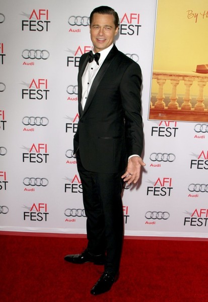 Brad Pitt by the sea premiere