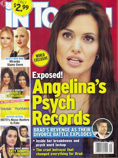 angelina jolie psych records intouch