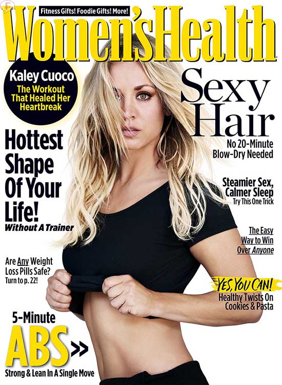 kaley cuoco womens health cover