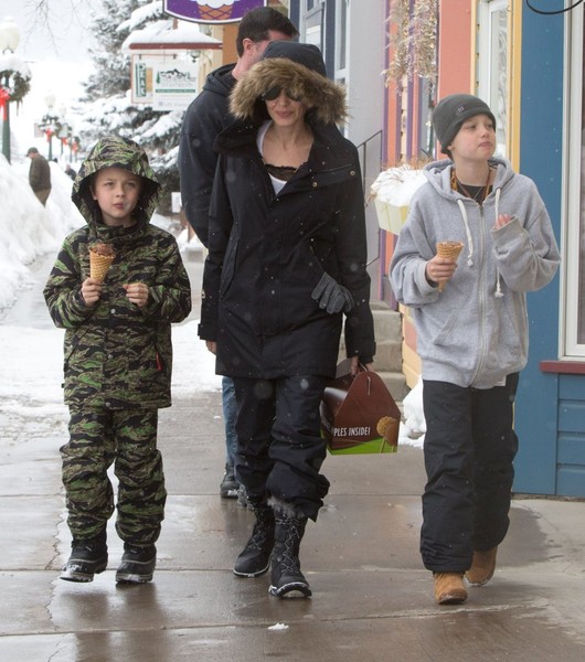 Angelina Jolie Takes Kids Out colorado