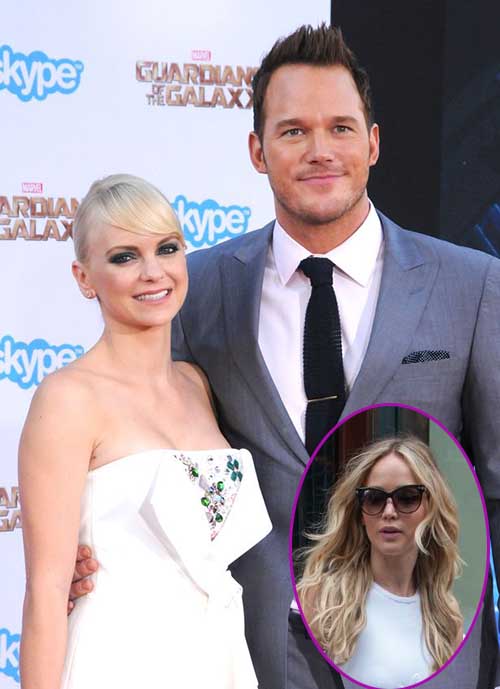 Anna Faris and husband actor Chris Pratt insert jlaw