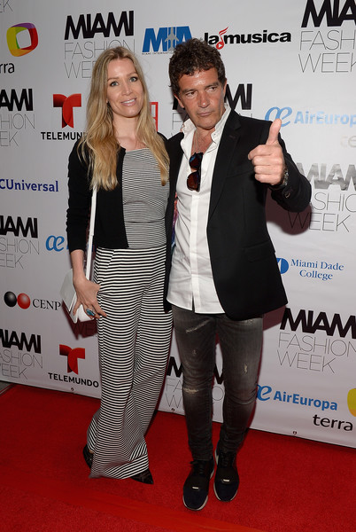 Antonio Banderas Nicole Kempel Miami Fashion Week