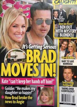 Brad Pitt Moving In Kate Hudson star