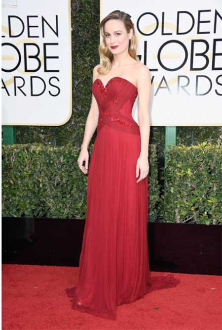 brie Larson golden globes 2017 red carpet