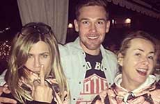 Jennifer Aniston y Justin Theroux en el cumple de Orlando Bloom