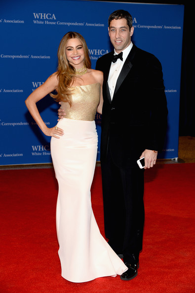 Sofia Vergara Nick Loeb 100th Annual White