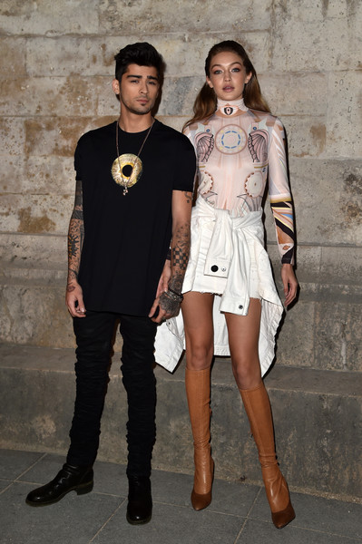 Zayn malik gigi hadid Givenchy Front Row Paris FashionWeek