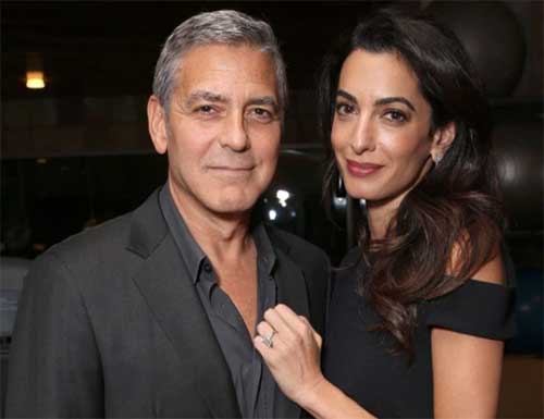 george amal clooney preggo twins