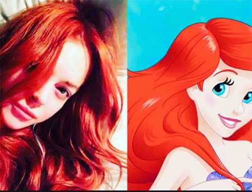 lindsay lohan ariel disney