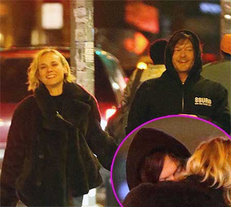 Diane Kruger Norman Reedus happy