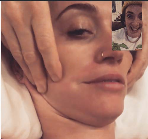 katy perry face massage
