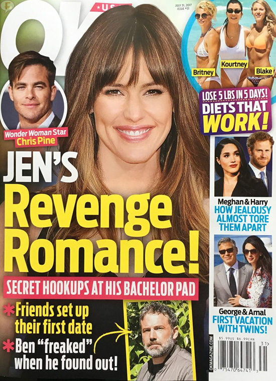 Jennifer Garner Chris Pine Cover ok mag