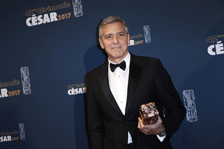 george clooney Award Room Cesar Film Awards 2017