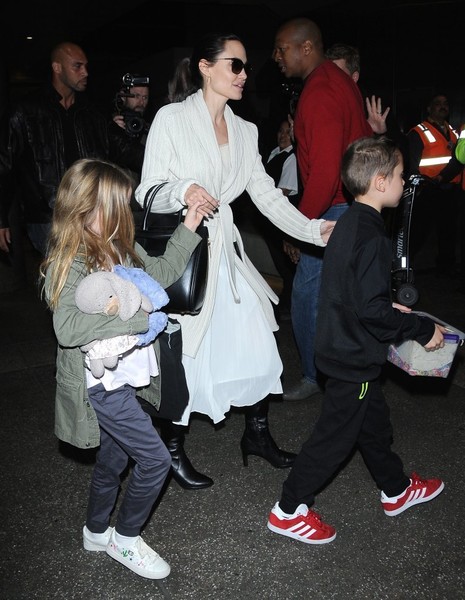 Angelina Jolie Arrives LAX